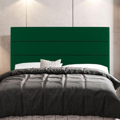 Cabeceira Casal Malik 140cm Suede Verde