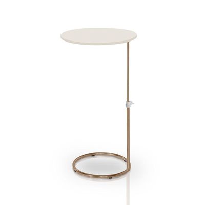 Mesa De Apoio Regulável Base Aço Cobre Estilo Industrial