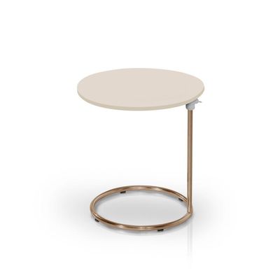Mesa De Apoio Regulável Base Aço Cobre Estilo Industrial