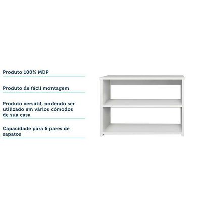 Sapateira Para Até 06 Pares De Calçados C/ 60 Cm De Largura