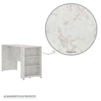 Bancada Mesa Gourmet Para Cozinha 150cm X 97cm Marmore Bp
