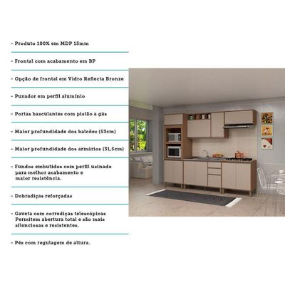 Armário De Cozinha 5 Peças Sem Tampo De 120 Com
