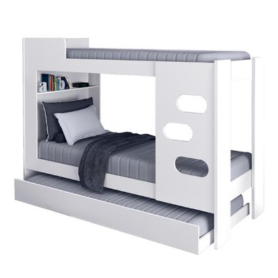Beliche Floripa Com Cama Auxiliar Para Colchão 0,88M Branco