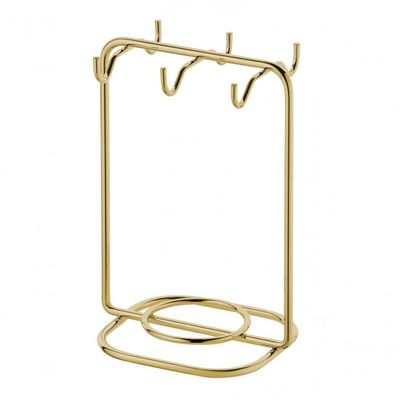 Suporte Xícaras Pires De Café Dourado Future 1124dd