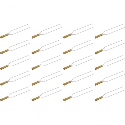 Kit 20 Mini Espeto Duplo Churrasco 39 Cm Espetinho Matrinox
