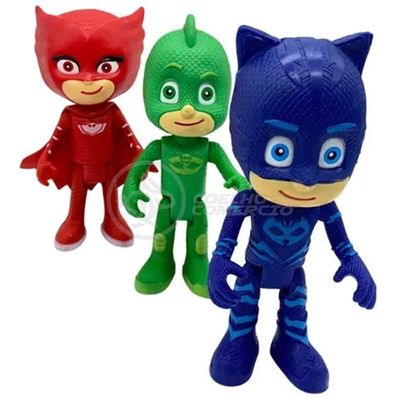 Kit 3 Bonecos Pjmasks Grandes 14Cm