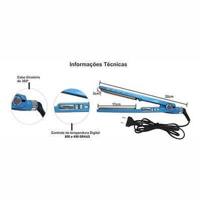 Prancha Chapinha Profissional Titânio Nº43 Bivolt