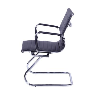 Cadeira De Escritório Eames Esteirinha Baixa Fixa Preta
