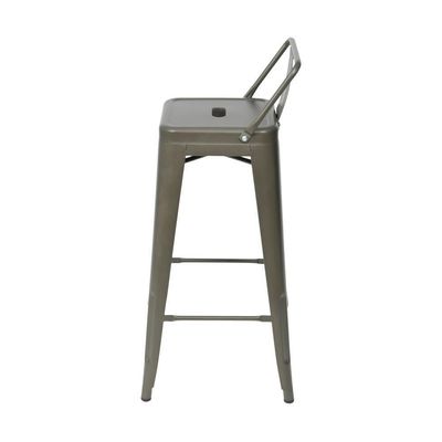 Banqueta Tolix Com Encosto Baixo - Bronze