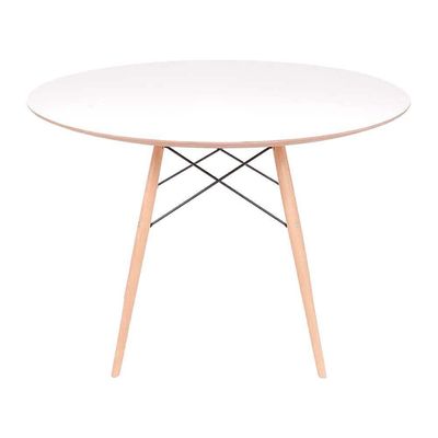 Conjunto Mesa Eames Branca 90cm + 4 Cadeiras Fendi