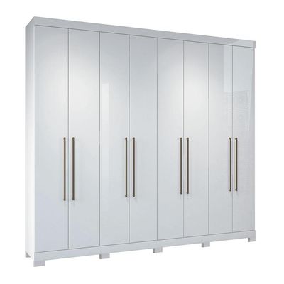Guarda Roupa Casal 8 p Havana Santos Andirá Branco Branco