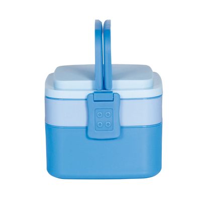 Pote Marmita 2 Andares Quadrado com Alça - Azul