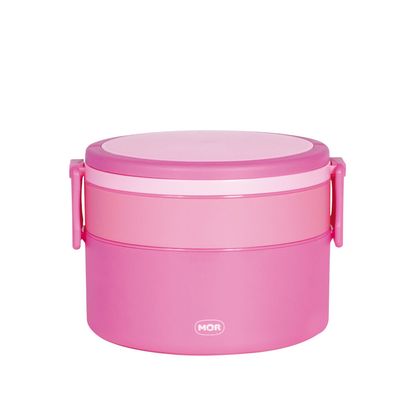 Pote Marmita 2 Andares Redondo com Alça - Rosa