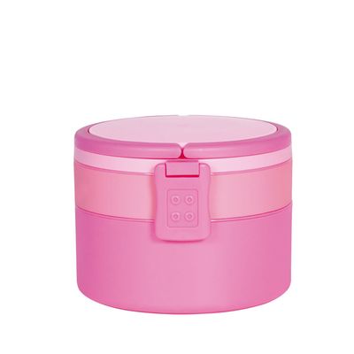 Pote Marmita 2 Andares Redondo com Alça - Rosa