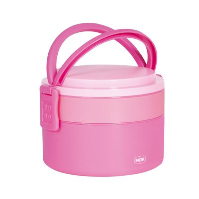 Pote Marmita 2 Andares Redondo com Alça - Rosa