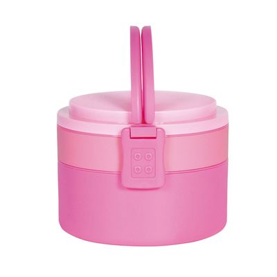 Pote Marmita 2 Andares Redondo com Alça - Rosa