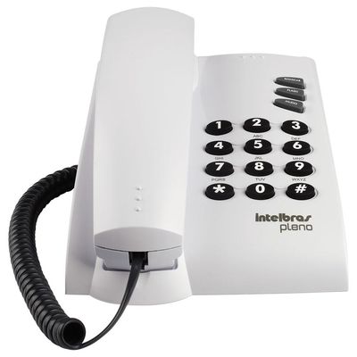 Telefone com Fio Intelbras Pleno sem Chave Cinza Artico