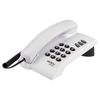 Telefone com Fio Intelbras Pleno sem Chave Cinza Artico