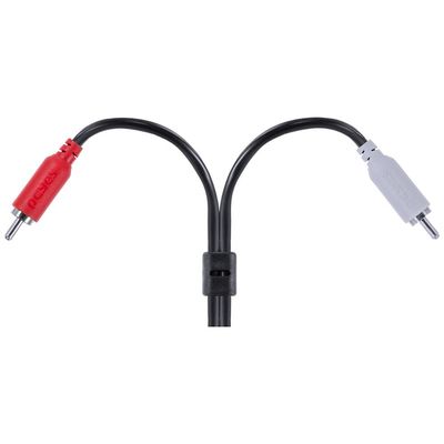 Cabo de áudio 2 RCA Macho para P2 3.5MM Macho 28AWG Puro Cobre 1 Metro - P2R35-1