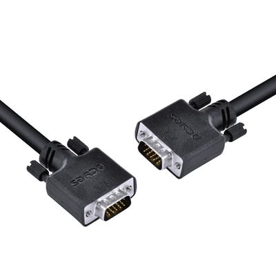 Cabo de Vídeo VGA 15 Pinos Macho para VGA 15 Pinos Macho 28AWG Puro Cobre 3 Metros - PVM15-3