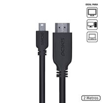 Cabo Mini Displayport Macho para HDMI 2.0 Macho 2 Metros - PMDPH-2