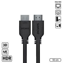 Cabo HDMI 2.0 4K 28AWG Puro Cobre 50 CM - PHM20-05
