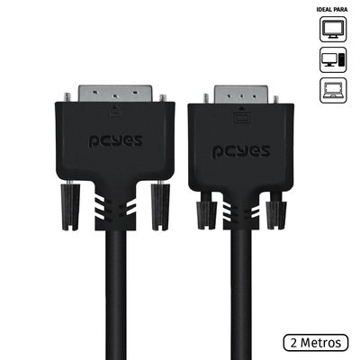 Cabo DVI-I 24+5 para VGA 15 Pinos Macho 2 Metros - PDVM15-2