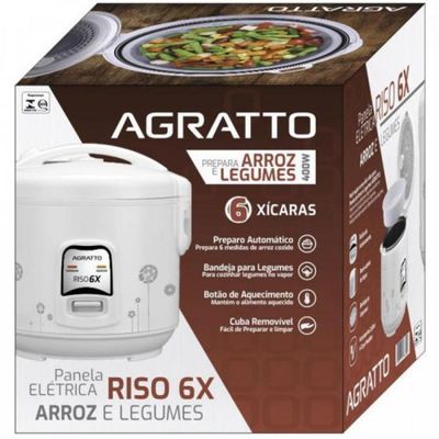 Panela Eletrica de ARROZ PA6X Riso 400W 220V Agratto