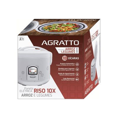 Panela Elétrica ARROZ e Legumes Agratto Riso PA10X 10 Xícaras - 220V