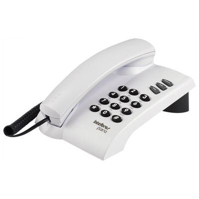 Telefone com Fio Intelbras Pleno com Chave Cinza Artico