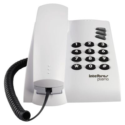Telefone com Fio Intelbras Pleno com Chave Cinza Artico