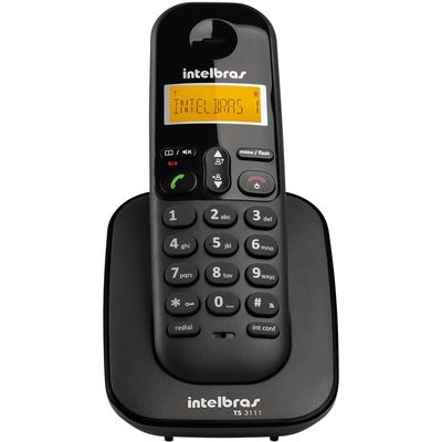 Ramal de Telefone sem Fio TS3111 Preto Intelbras