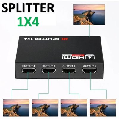 Distribuidor Hdmi Splitter 1x4 Divisor 4 Portas Para TV Ps3 Xbox Sky Net