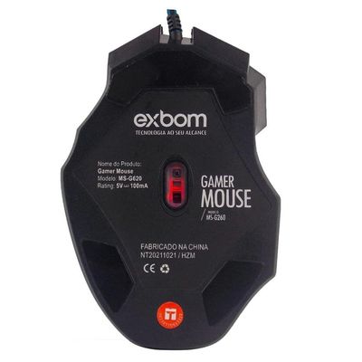 Mouse Gamer X7 Optico Usb 3200Dpi Com 7 Botões e Led Color