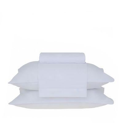 jogo cama casal buddemeyer 180 fios basic percalle branco