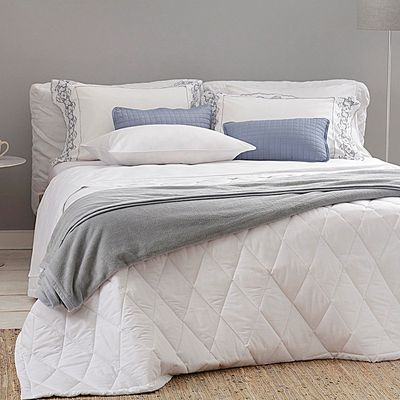 jogo cama casal buddemeyer 180 fios basic percalle branco