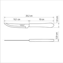 Faca Churrasco Inox 4" Leme Azul Tramontina