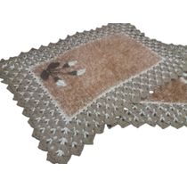 Tapete Marrom Luxo de crochê Artesanal
