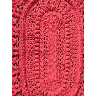 Tapete Vermelho em Ponto Russo Artesanal
