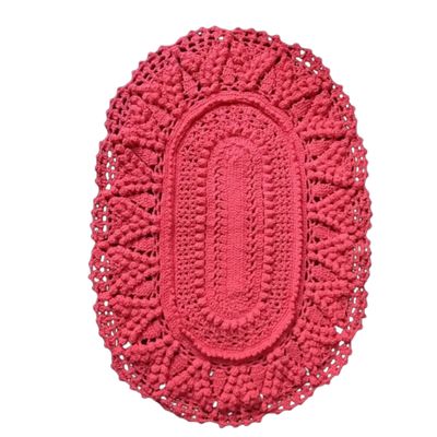 Tapete Vermelho em Ponto Russo Artesanal
