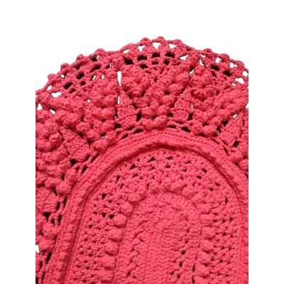 Tapete Vermelho em Ponto Russo Artesanal
