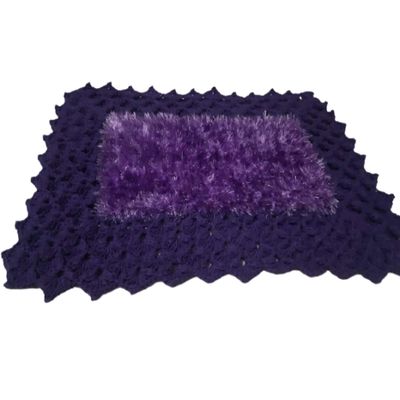 Tapete de crochê luxo roxo Artesanal