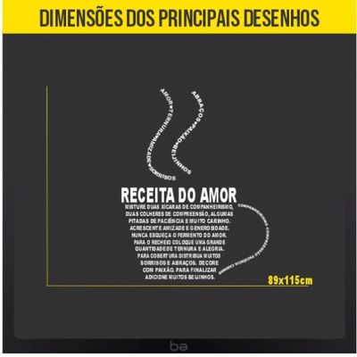 Adesivo de Parede Receita de Amor