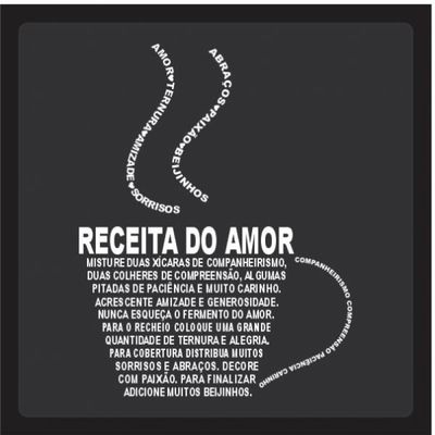 Adesivo de Parede Receita de Amor