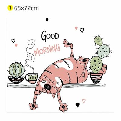 Adesivo Parede Cat Good Morning