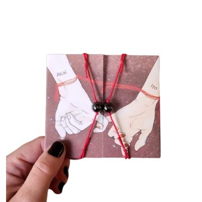 Conjunto Conexão Akai Ito / Pedra Natural Hematita Magnética