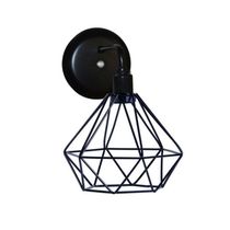 Arandela diamante Preto
