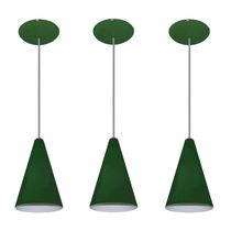 Lustre pendente Balcão cozinha Verde 03 un