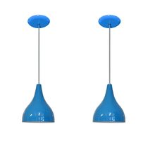 Luminárias pendentes balcão 2 un azul