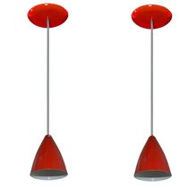 Lustres pendentes 2 un Vermelho
